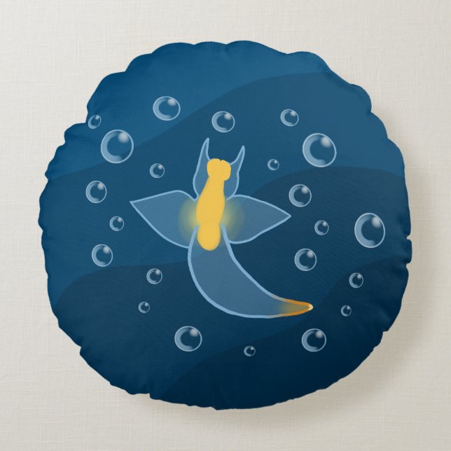Almofada Redonda Sea Angel Sea Slug (Frente)