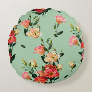Almofada Redonda Seamless floral pattern in victorian style. Bouque
