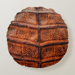 Almofada Redonda Seamless snake skin texture. Fashion tropical rept