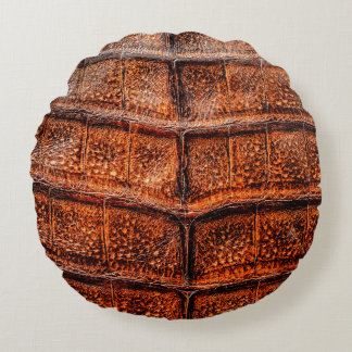 Almofada Redonda Seamless snake skin texture. Fashion tropical rept