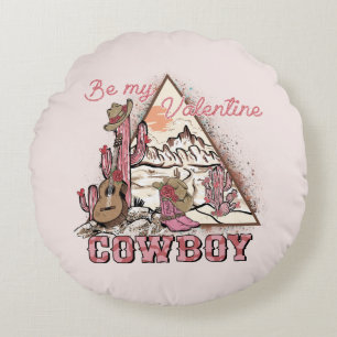 Almofada Redonda Seja Meu Namorados Cowboy   Deserto Romântico Ocid