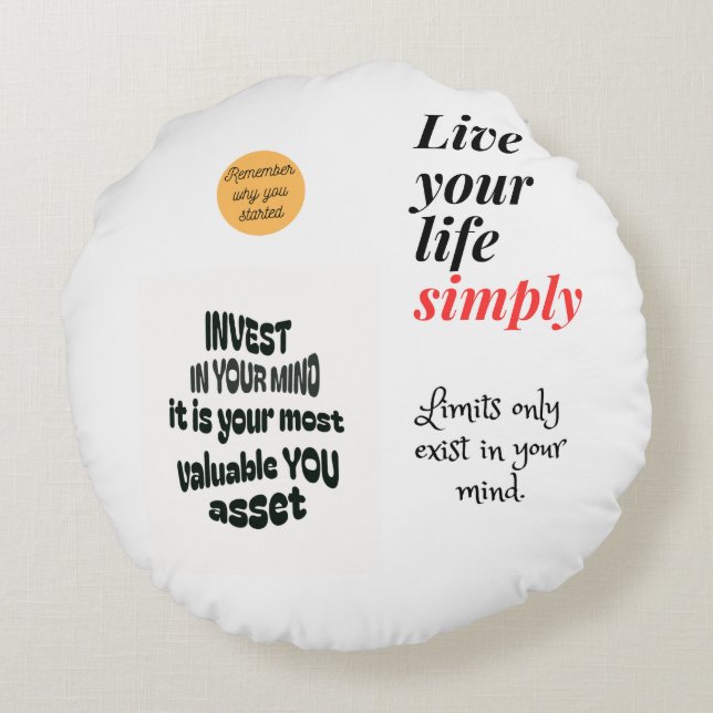 Almofada Redonda Seja você mesmo (Verso)