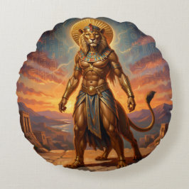 Almofada Redonda Sekhmet – Lion-Headed War Goddess´2