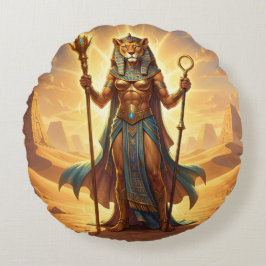 Almofada Redonda Sekhmet – Lion-Headed War Goddess´3