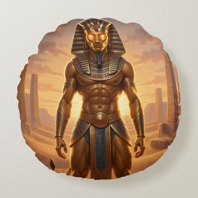 Almofada Redonda Sekhmet – Löwenköpfige Kriegsgöttin´4 (Frente)