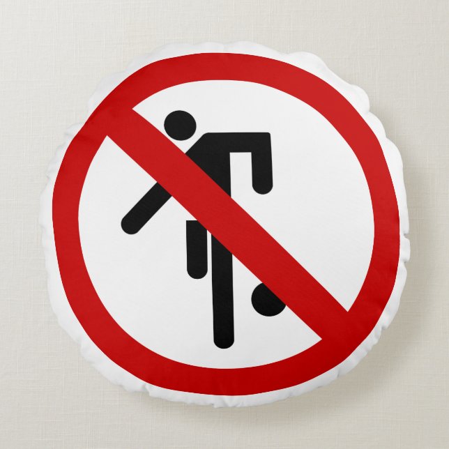 Almofada Redonda SEM Ball Games ⚠ Tailandês Park Sinal ⚠ (Frente)