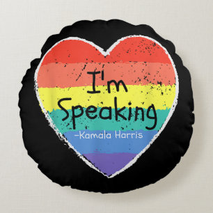 Almofada Redonda Senhora Vice Presidente, estou falando Kamala Harr