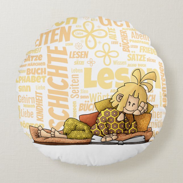 Almofada Redonda Senta - Buch /  (Frente)