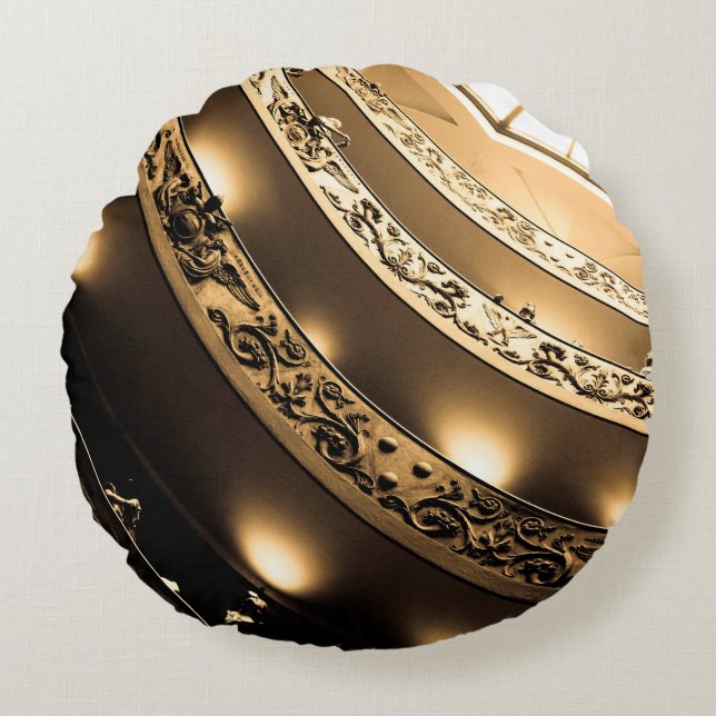 Almofada Redonda Sepia Architecture (Frente)