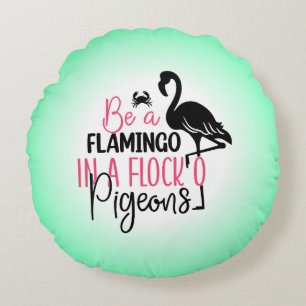 Almofada Redonda Ser Flamingo Num Bando De Porcos-27308