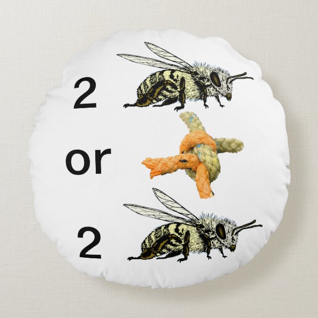 Almofada Redonda Ser ou não ser (Frente)