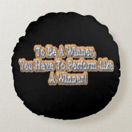 Almofada Redonda "Ser Um Vencedor" Design. Comprar Agora