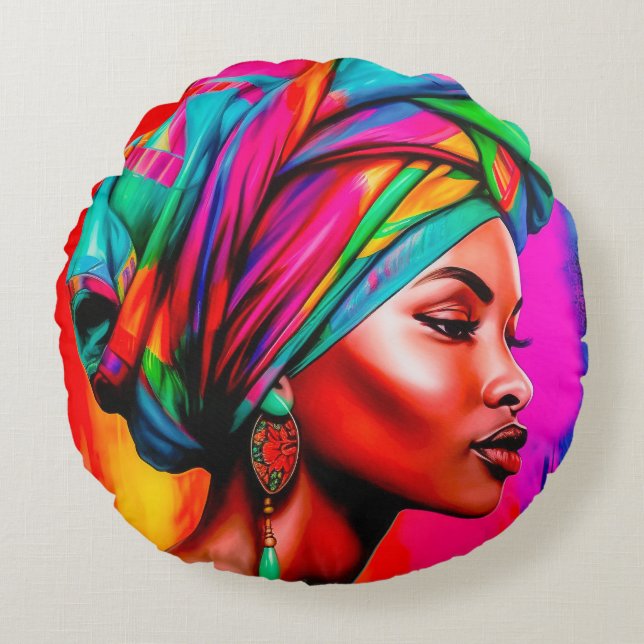 Almofada Redonda Série Beleza Vibrante 1 (Frente)