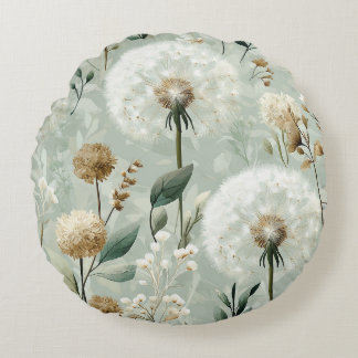 Almofada Redonda Série de Design Dandelion #18
