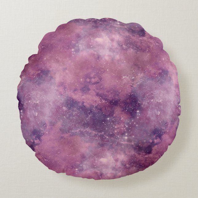 Almofada Redonda Série Dusk Rose Galaxy Design 1  (Frente)