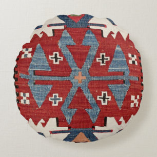 Almofada Redonda Seta Azul Diamond Konya II Red Cowboy