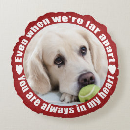 Almofada Redonda SEU amor de 2 FOTOS afastadas