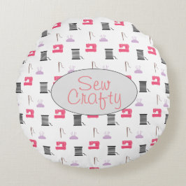 Almofada Redonda Sew Crafty Travesseiro decorativo