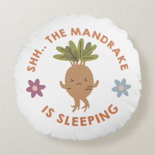 Almofada Redonda Shh. O Mandrake Está Dormindo