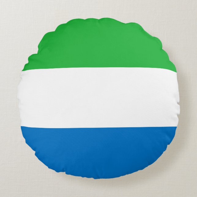Almofada Redonda Sierra Leone Flag (Frente)