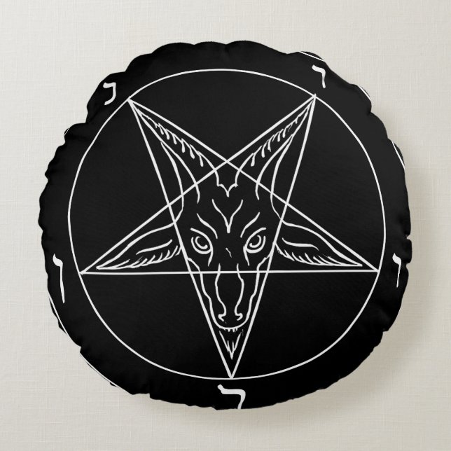 Almofada Redonda Sigil of Baphomet (Frente)