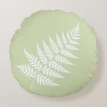 Silhueta Elegante da Samambaia Branca em Verde Pis