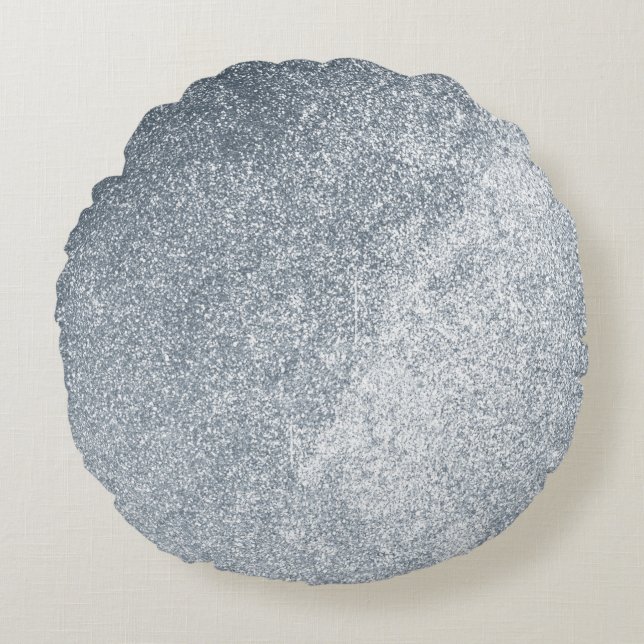 Almofada Redonda Silver Stone Gary Dourado Marble Purple Glitter (Frente)