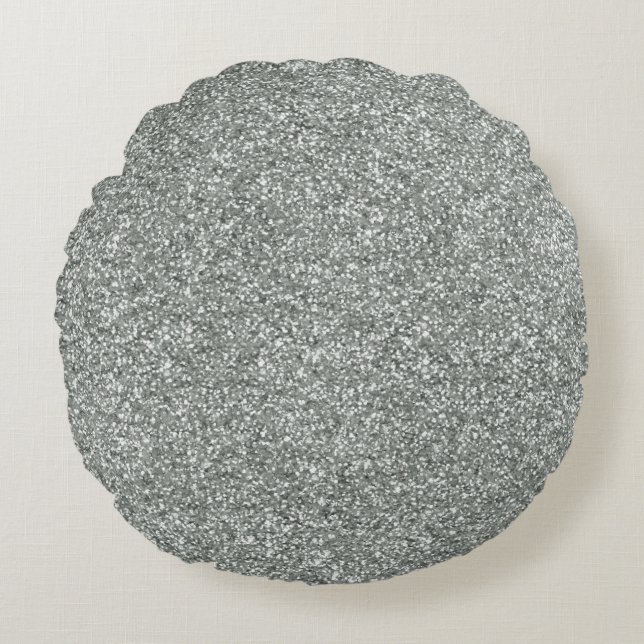 Almofada Redonda Silver Stone Gary Dourado Marble Purple Glitter (Frente)