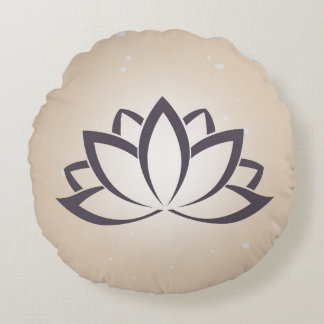 Almofada Redonda Símbolo de Lotus redondo Travesseiro decorativo pr