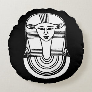 Almofada Redonda Símbolo egípcio: Hathor