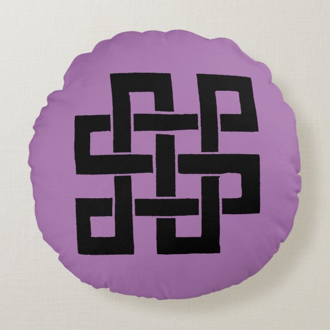 Almofada Redonda Símbolo: Nade-Takara-Nusubi (Frente)