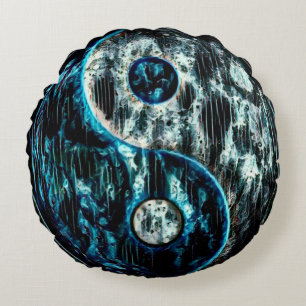 Almofada Redonda Símbolo Ninja Nomad Dark Chi Yin Yang