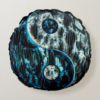Almofada Redonda Símbolo Ninja Nomad Dark Chi Yin Yang