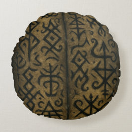 Almofada Redonda Símbolos Místicos e Travesseiros decorativos ocult