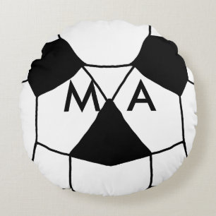 Almofada Redonda Simple monogram add your name letter man minimal t
