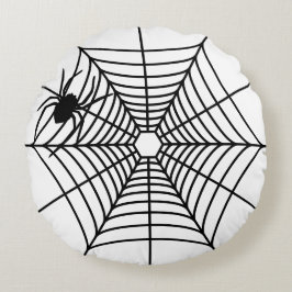Almofada Redonda Simples Aranha Com Halloween De Silhuette De Aranh