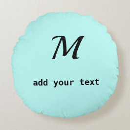 Almofada Redonda simples e mínimo adicione o texto monograma foto