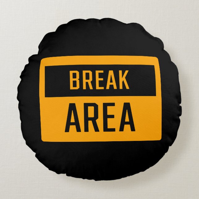 Almofada Redonda Sinal de área de interrupção (Frente)