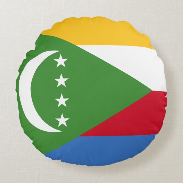 Almofada Redonda Sinalizador Comores (Frente)