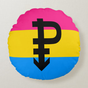 Almofada Redonda Sinalizador do Orgulho Pansexual