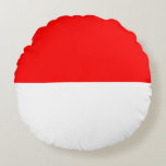 Almofada Redonda Sinalizador Indonésia<br><div class="desc">Bandeira Patriótica da Indonésia.</div>