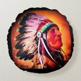 Almofada Redonda Sioux Chief Round Pillow