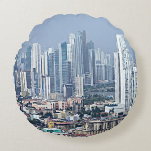Almofada Redonda Skyline da Cidade do Panamá