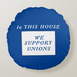 Almofada Redonda Slogan da Justiça Social da União