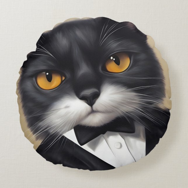 Almofada Redonda Smart Cat (Frente)