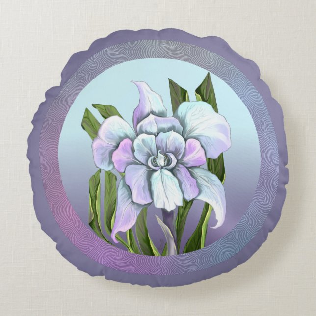 Almofada Redonda Smeraldo Flower (Frente)