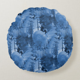 Almofada Redonda Snow flowers.....