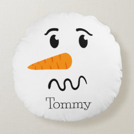 Almofada Redonda Snowman Confusa Face Frosty