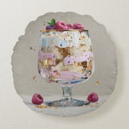 Almofada Redonda Sobremesa de framboesa com Impasto Elegante