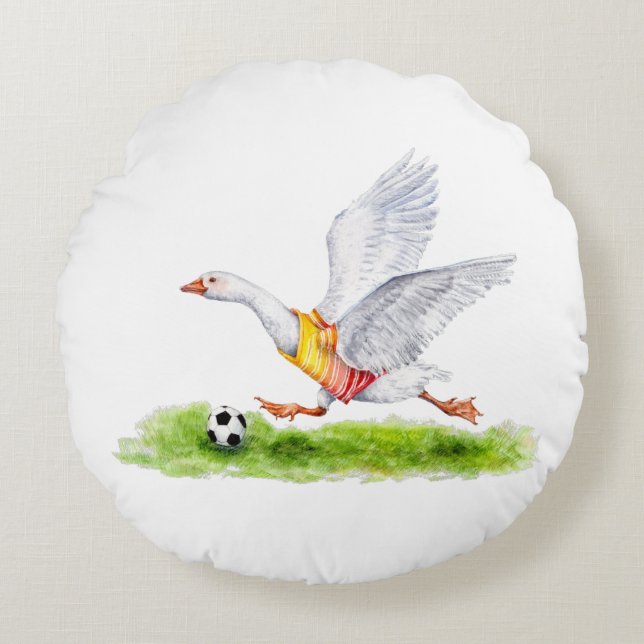 Almofada Redonda Soccer Goose (Frente)